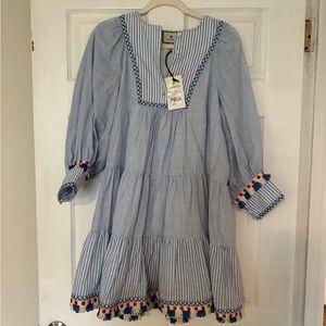 Tuckernuck Chambray Blue Stripe Dress